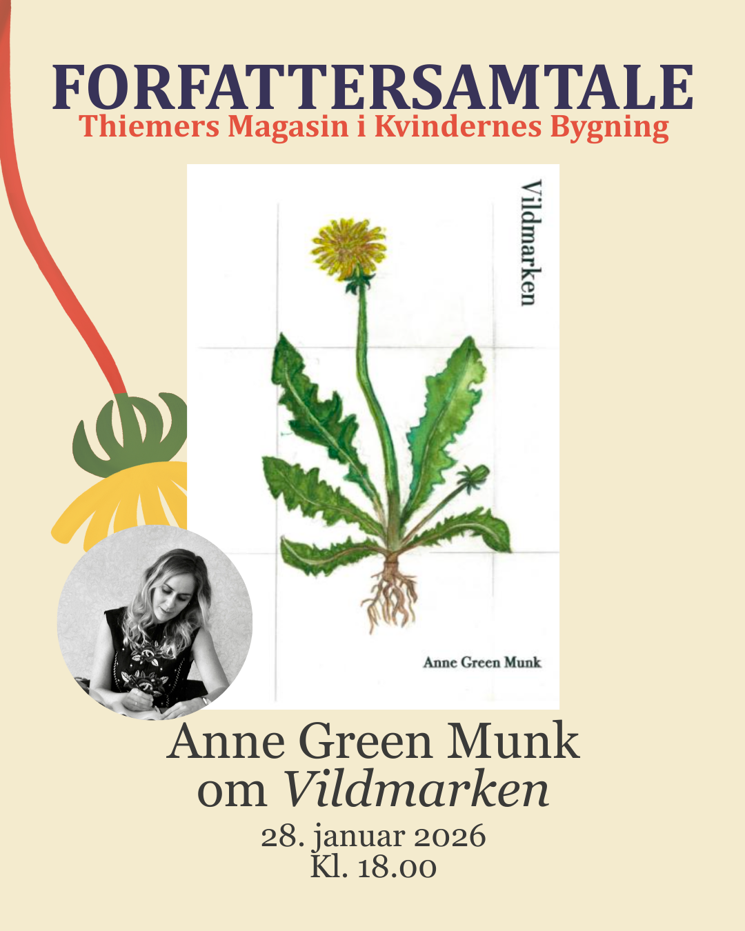 Forfattersamtale: Anne Green Munk, "Vildmarken" i Thiemers i Kvindernes Bygning