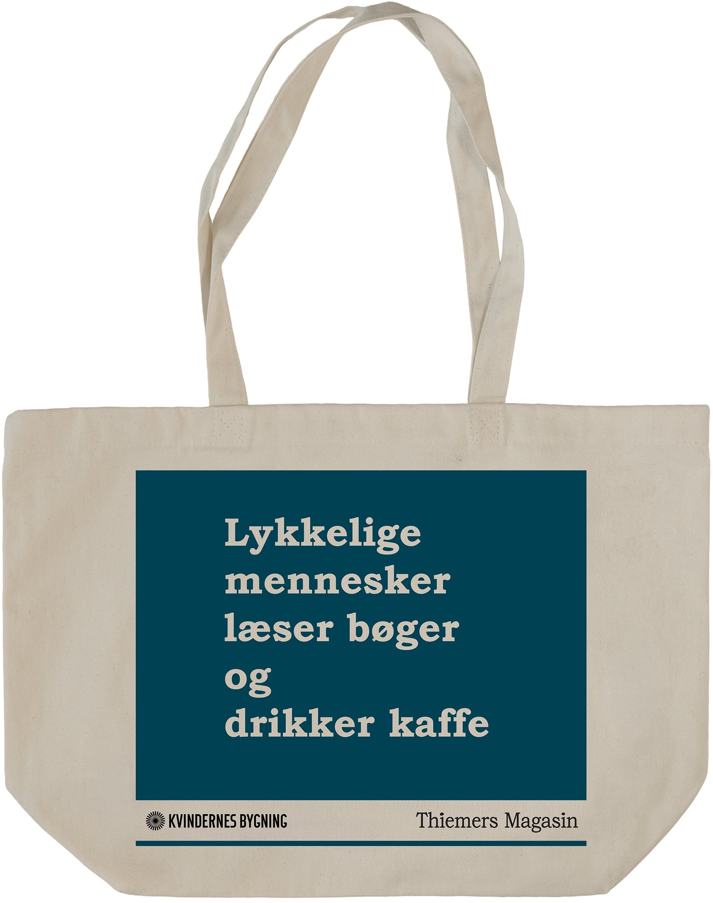 Mulepose. Lykkelige mennesker læser bøger og drikker kaffe. Blå