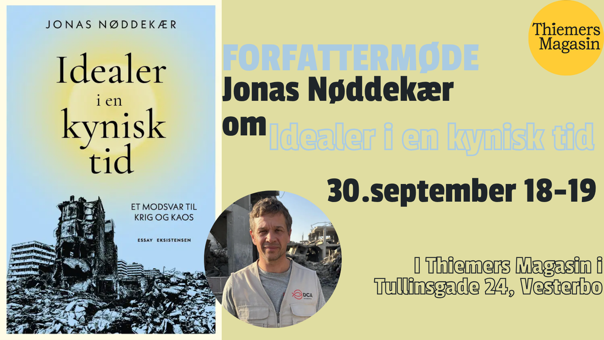 Forfattermøde: Jonas Nøddekær fortæller om Idealer i en kynisk tid