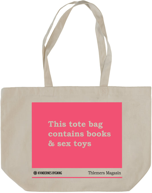 Mulepose. This bag contains books and sex toys - Pink